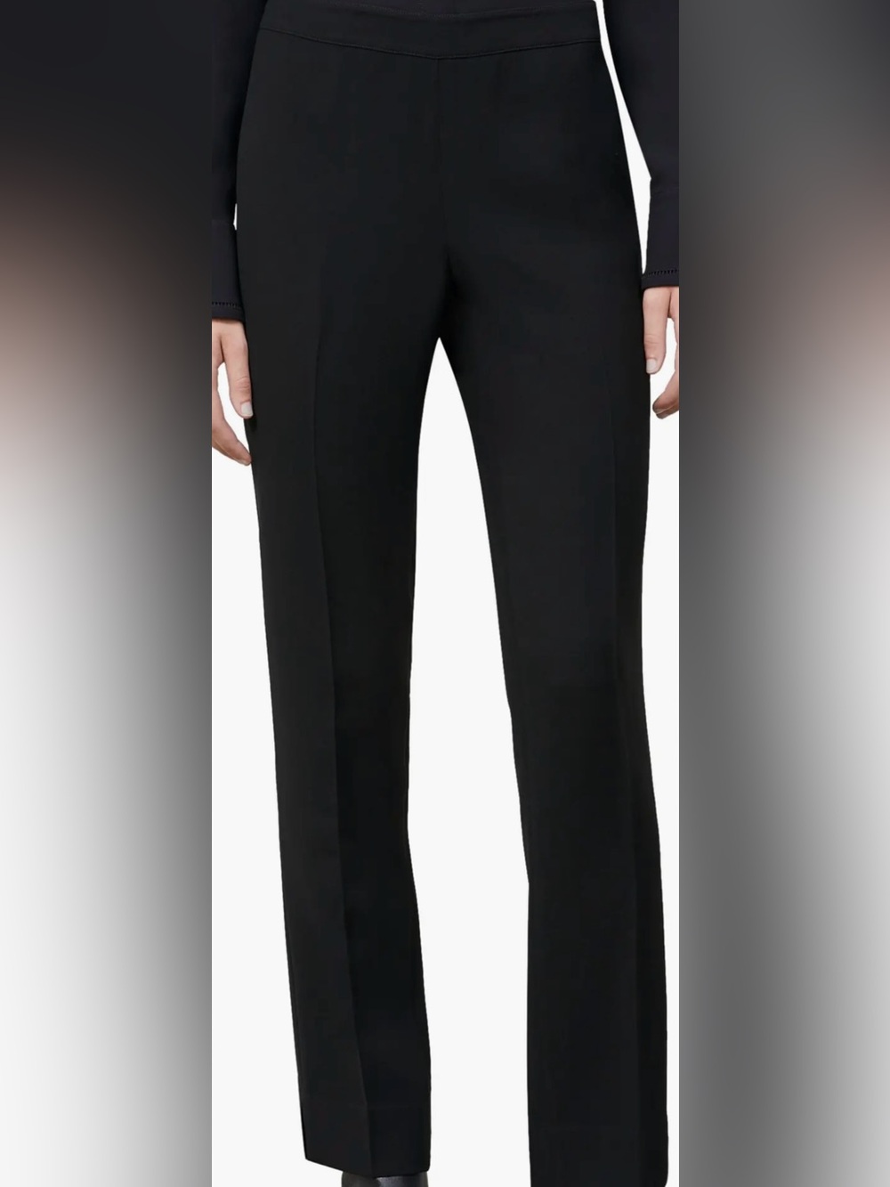Women's Navi Blue Tailored Straight-Leg Pants